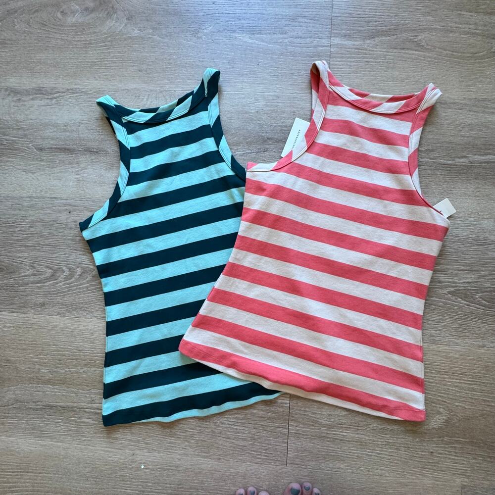 Maeve NWT Tank Tops in Green and Coral